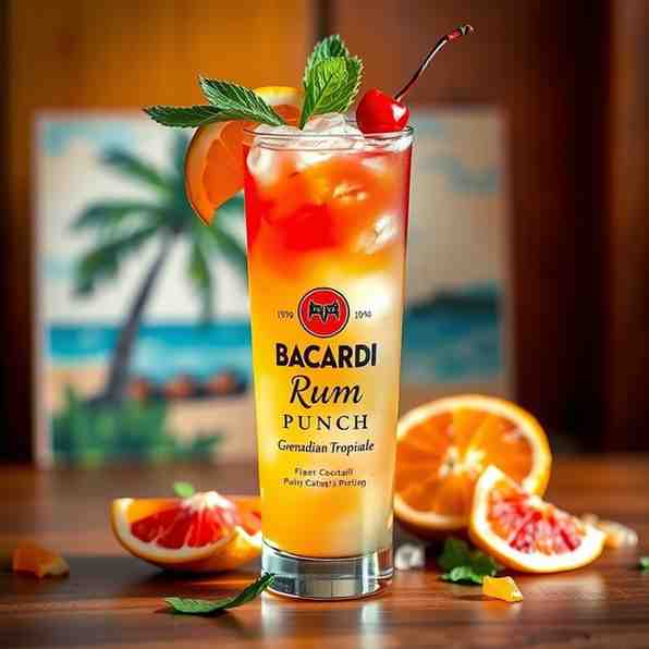 Bacardi Rum Punch - Grenadian Tropical Cocktail Recipe