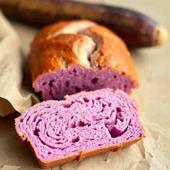 Bake Hawaiian Taro Bread - Soft, Sweet & Purple