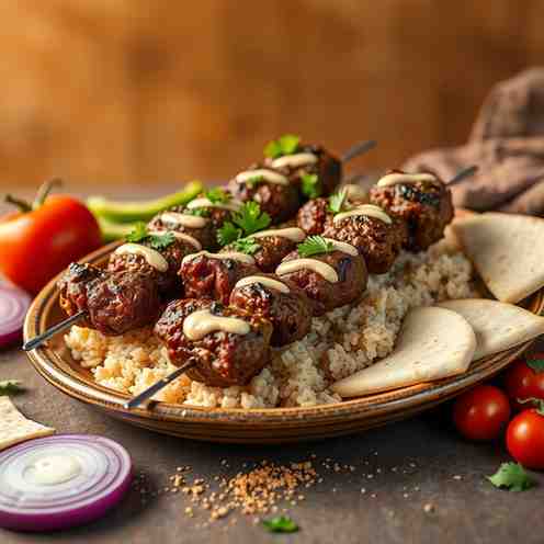 Juicy Egyptian Kofta Kebab Skewers - Beef & Rice Recipes