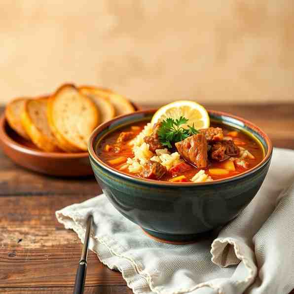 Georgian Beef & Rice Soup (Kharcho)