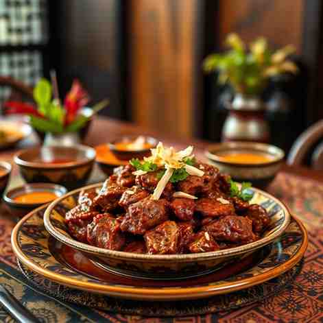 Beef Rendang - Rijsttafel Feast Starter