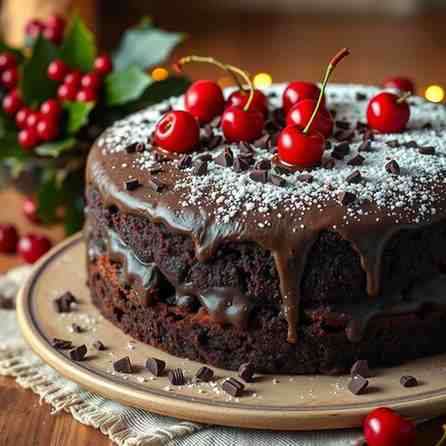 Black Forest Fruit Cake Recipe - Holiday Dessert
