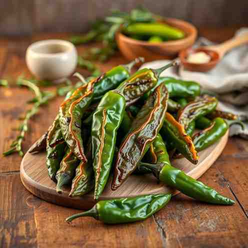 Blistered Green Chili Peppers - Easy Padrón Tapas Recipe