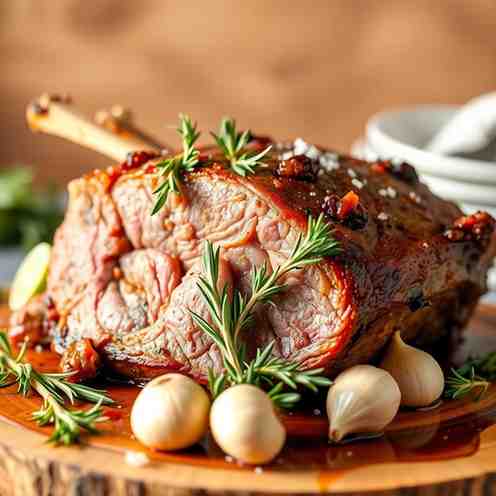 Boneless Roast Leg of Lamb - Easy Rosemary Garlic
