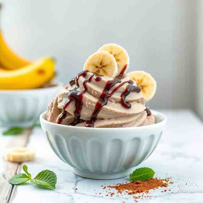 Healthy Chocolate Banana Nice Cream (4-Ingredient, No-Churn)