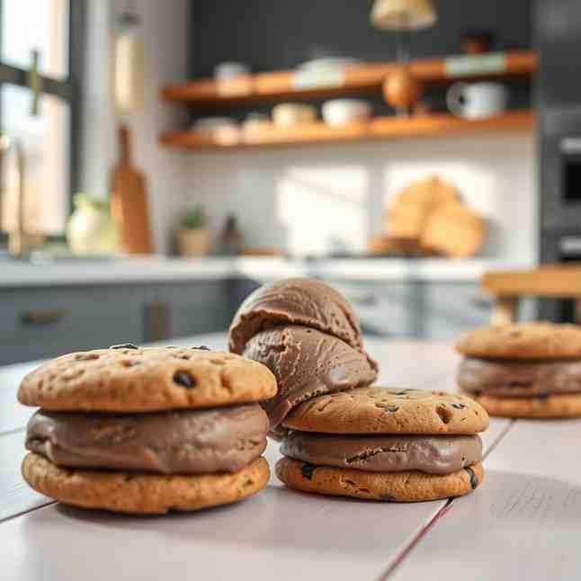 Homemade Chocolate Ice Cream Sandwiches - Soft & Easy