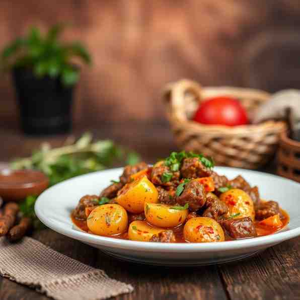 Chtitha Batata - Potato and Beef Recipe