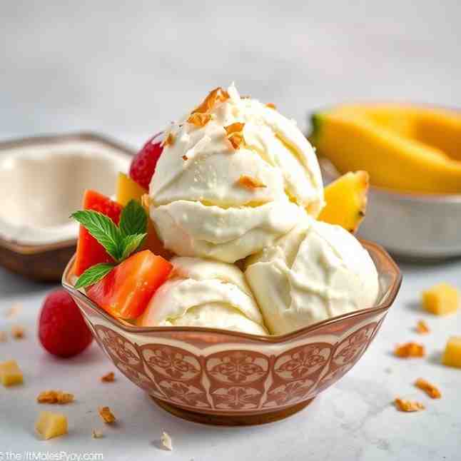 No-Churn Coconut Milk Ice Cream - Tropical Es Doger Recipe