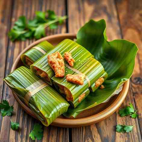 Costa Rican Pork Tamales - Banana Leaves