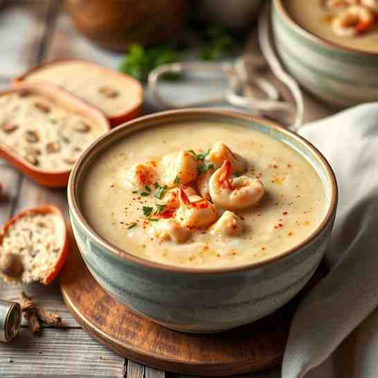 Creamy Seafood Chowder Soup Recipe - Master Crawfish Bisque