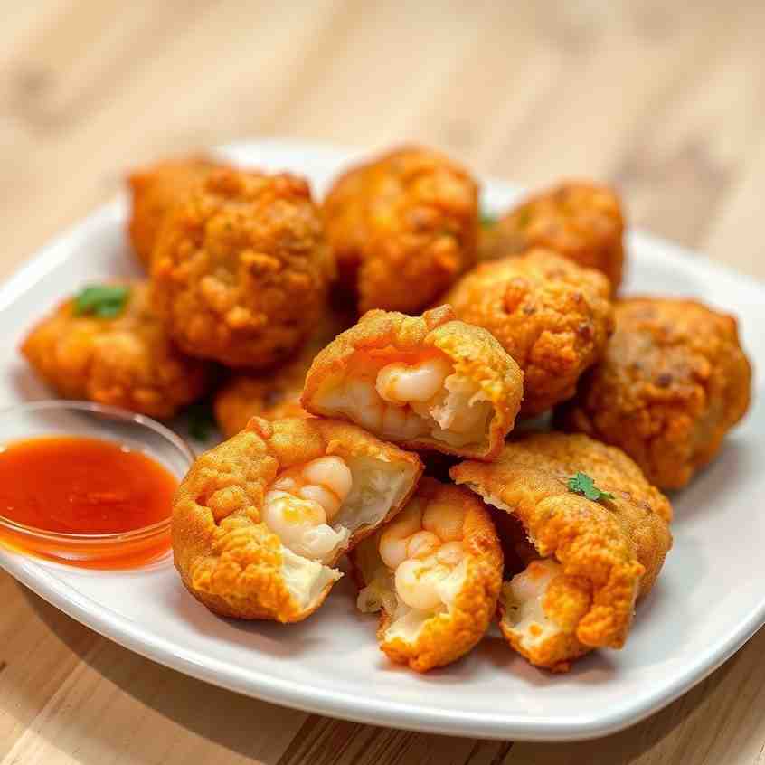 Crispy Brunei Shrimp Fritters - recipes for frying shrimp