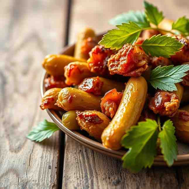 Crispy Pickles with Grape Leaves
