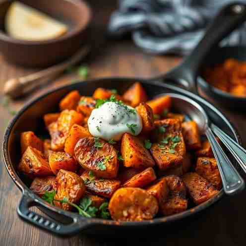 Crispy Skillet Sweet Potatoes - Boil-Then-Fry Perfection