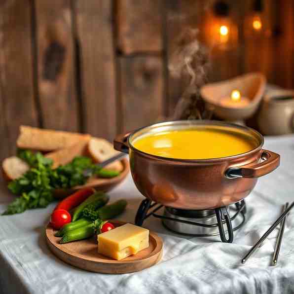 Classic Swiss Gruyere Cheese Fondue