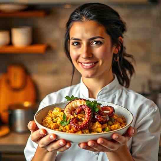 Kari Zourit - Tender Octopus Coconut Curry