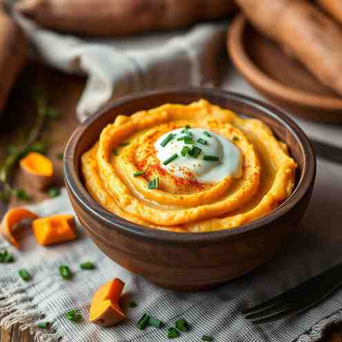 Easy Mashed Sweet Potatoes Recipe - Creamy, Savory & Vegan Option