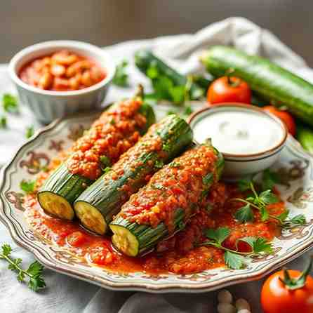 Kousa Mahshi - Best Tomato Sauce Recipe for Stuffed Zucchini
