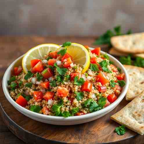 Fresh Tabbouleh - Bulgur Wheat Salad Recipe