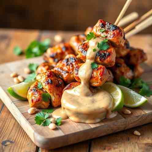 Satay Chicken Marinade - Skewers & Sauce