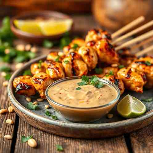 Satay Chicken Marinade - Skewers & Sauce