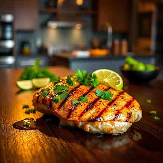Spicy Honey-Lime Bone-In Grilled Chicken Breast - Grill Tonight
