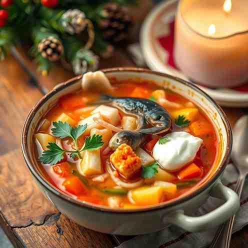 Traditional Czech Fish Soup Recipe for Christmas Eve