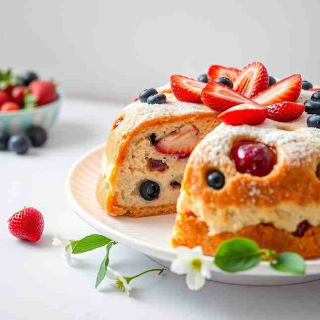 Easy Fresh Fruit Cake - Gâteau de Mamie Recipe