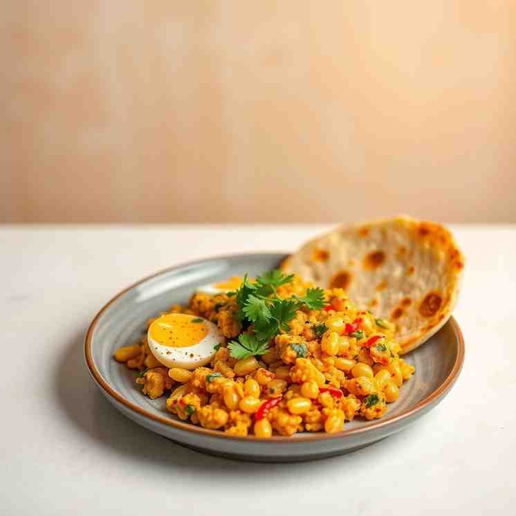 Spicy Egg Bhurji - Easy Vegetarian Gluten-Free Recipe for One