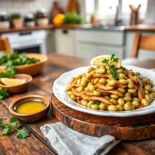 Fava Beans Recipe - Easy Foul with Lemon & Olive Oil