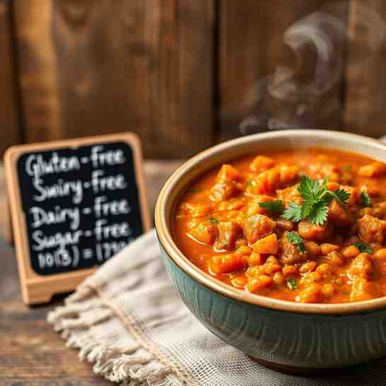 Fiber-Rich Sweet Potato Lentil Stew | GF, DF, SF Recipes