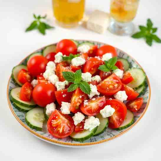 Fresh Cucumber Tomato Feta Salad Recipe