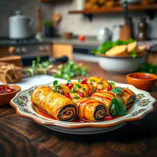 Georgian Fried Eggplant Rolls Recipe - Make Badrijani Nigvzit