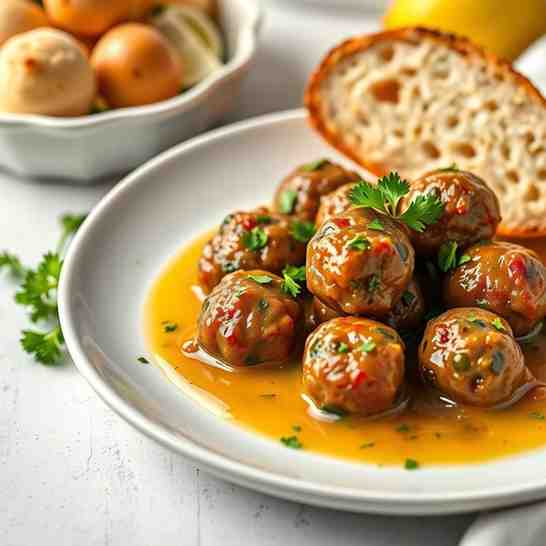 Königsberger Klopse - German Meatballs & Lemon Caper Sauce