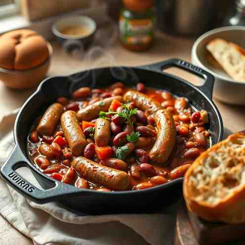 Sausage & Bean Skillet - Easy Weeknight Meal (Great with Red Beans)