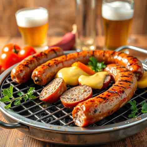 Czech Republic Food Recipes - Grill Grilované Klobásy