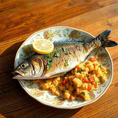 Healthy Ivorian Grilled Fish (Poisson Braisé) with Attiéké - Easy Recipe