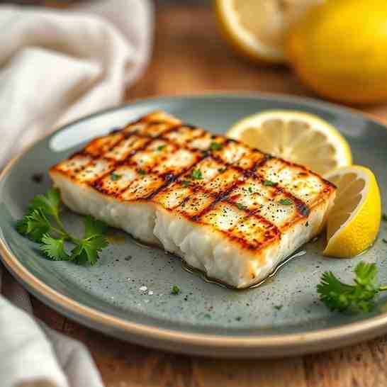 Grilled Mediterranean Cod - Easy Lemon Garlic Salted Cod