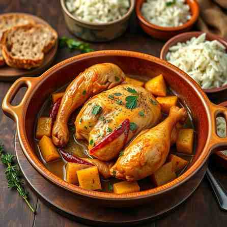 French Guiana Fricassée de Poulet - Chicken Recipe