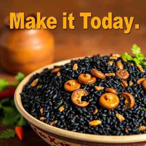 Haitian Black Rice (Diri ak Djon Djon) - Make It Today