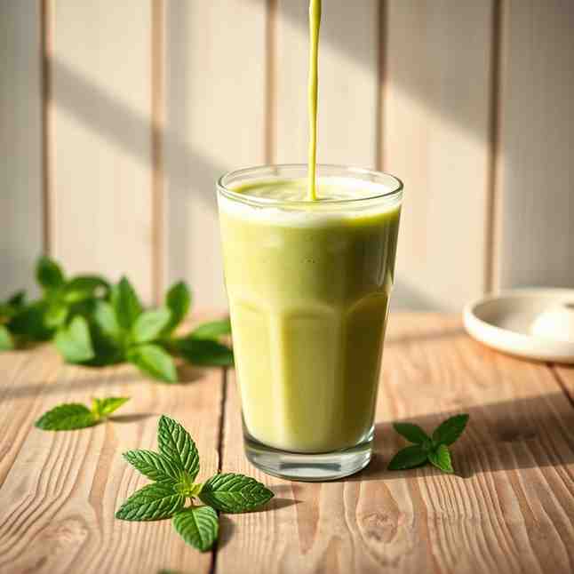 Healthy Diet - Green Tea Mint Smoothie