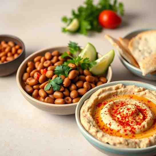 Easy Egyptian Ful Medames & Hummus - Healthy Fava Beans Recipe