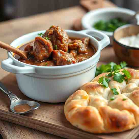 Hearty Gulchatai Lamb Stew - Recipe with Dough