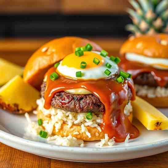 Hearty Hawaiian Loco Moco - Burger with Egg Recipe