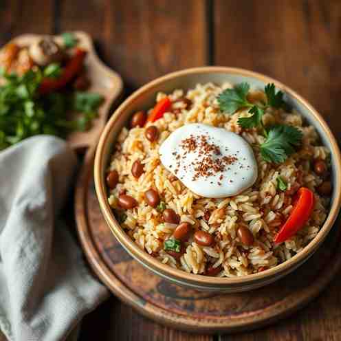 Hearty Kurdish Rice & Beans Recipe - Easy Vegan Dinner