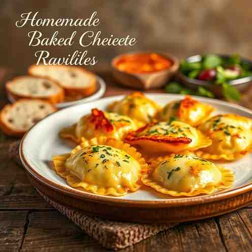 Homemade Baked Cheese Ravioles - A French Comfort Food