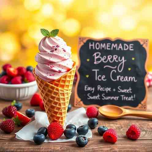 Homemade Berry Ice Cream - Easy Recipe & Sweet Summer Treat