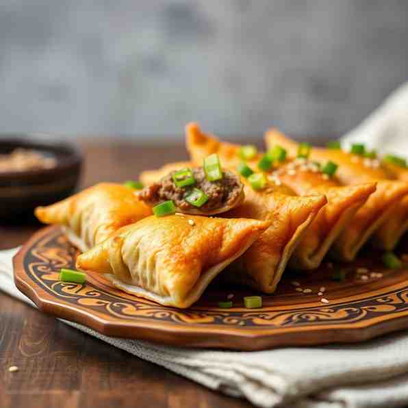 Homemade Khuushuur - Mongolian Fried Meat Pockets