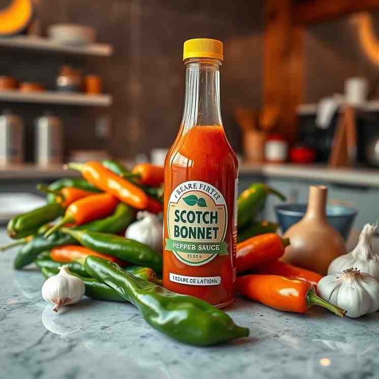Homemade Scotch Bonnet Pepper Hot Sauce