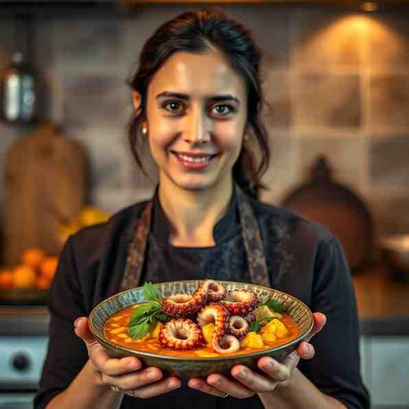 Kari Zourit - Tender Octopus Coconut Curry