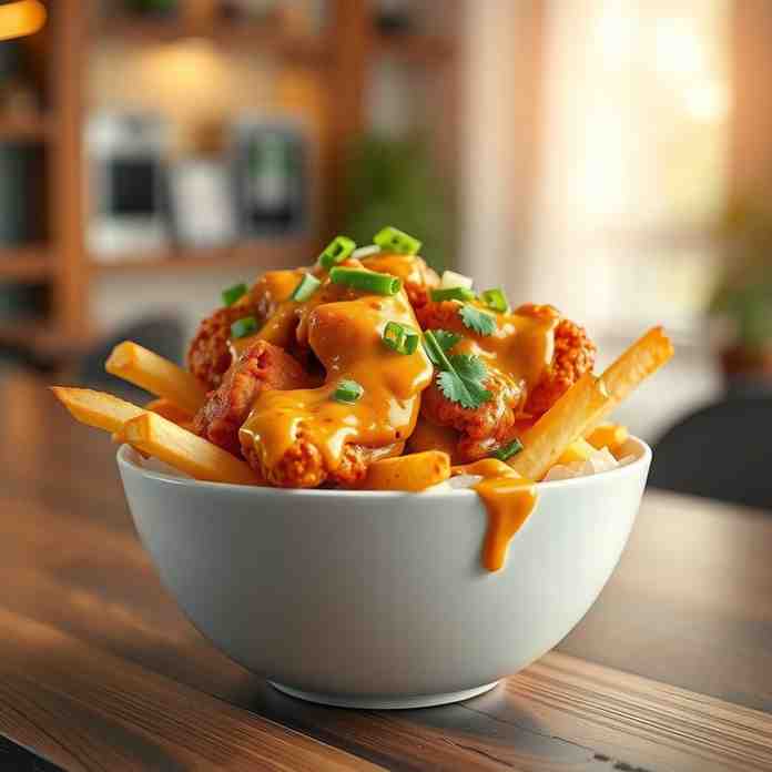 Make Best Chicken Loaded Fries - Butter Chicken Poutine